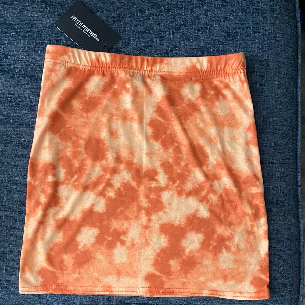 Orange tye die skirt